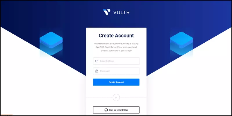 How to create a Vultr account